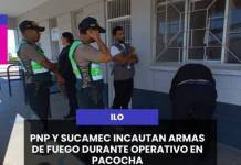 ILO | PNP Y SUCAMEC INCAUTAN ARMAS DE FUEGO DURANTE OPERATIVO EN PACOCHA.