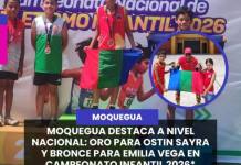 MOQUEGUA | MOQUEGUA DESTACA A NIVEL NACIONAL: ORO PARA OSTIN SAYRA Y BRONCE PARA EMILIA VEGA EN CAMPEONATO INFANTIL 2026.