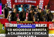 MOQUEGUA | CD MOQUEGUA DERROTA A CAJAMARCA Y ESCALA EN LA TABLA.