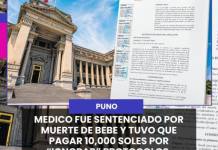 PUNO | MEDICO FUE SENTENCIADO POR MUERTE DE BEBE Y TUVO QUE PAGAR 10,000 SOLES POR “IGNORAR” PROTOCOLOS.