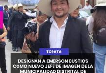 TORATA | DESIGNAN A EMERSON BUSTIOS COMO NUEVO JEFE DE IMAGEN DE LA MUNICIPALIDAD DISTRITAL DE TORATA.