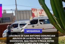 MOQUEGUA | ¡VECINOS DE SAN ANTONIO DENUNCIAN ABUSOS DE LA RUTA 19A: ¡COBROS EXCESIVOS, MALTRATO Y PELEA ENTRE CONDUCTORES EN PLENA VÍA!