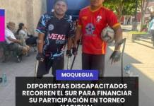 MOQUEGUA | DEPORTISTAS DISCAPACITADOS RECORREN EL SUR PARA FINANCIAR SU PARTICIPACIÓN EN TORNEO NACIONAL.