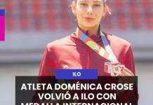 MOQUEGUA | ATLETA DOMÉNICA CROSE VOLVIÓ A ILO CON MEDALLA INTERNACIONAL.