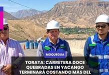 TORATA - CARRETERA DOCE QUEBRADAS EN YACANGO TERMINARÁ COSTANDO MÁS DEL DOBLE DE SU PRESUPUESTO INICIAL.