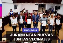 MOQUEGUA – JURAMENTAN A ANUEVAS JUNTAS VECINALES 2026-2027.