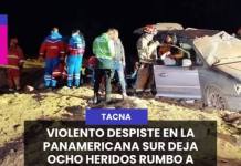 MOQUEGUA | VIOLENTO DESPISTE EN LA PANAMERICANA SUR DEJA OCHO HERIDOS RUMBO A MOQUEGUA.