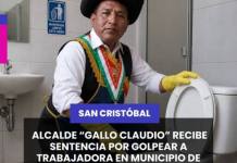 MOQUEGUA | ALCALDE “GALLO CLAUDIO” RECIBE SENTENCIA POR GOLPEAR A TRABAJADORA EN MUNICIPIO DE SAN CRISTÓBAL- CALACOA.
