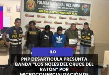 ILO | PNP DESARTICULA PRESUNTA BANDA “LOS NOLES DEL CRUCE DEL RATÓN” POR MICROCOMERCIALIZACIÓN DE DROGAS.