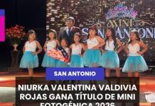SAN ANTONIO | NIURKA VALENTINA VALDIVIA ROJAS GANA TÍTULO DE MINI FOTOGÉNICA 2026.