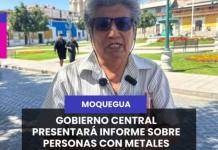 MOQUEGUA | GOBIERNO CENTRAL PRESENTARÁ INFORME SOBRE PERSONAS CON METALES PESADOS EN MOQUEGUA.