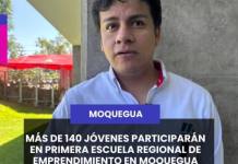MOQUEGUA | MÁS DE 140 JÓVENES PARTICIPARÁN EN PRIMERA ESCUELA REGIONAL DE EMPRENDIMIENTO EN MOQUEGUA.