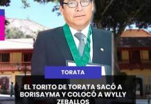 TORATA | EL TORITO DE TORATA SACÓ A BORIS AYMA Y COLOCÓ A WYLLY ZEBALLOS.
