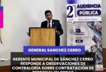 OMATE | GERENTE MUNICIPAL DE SÁNCHEZ CERRO RESPONDE A OBSERVACIONES DE CONTRALORÍA SOBRE CONTRATACIÓN DE PERSONAL EN OBRAS.