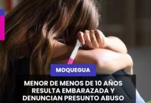 MOQUEGUA | MENOR DE MENOS DE 10 AÑOS RESULTA EMBARAZADA Y DENUNCIAN PRESUNTO ABUSO POR PARTE DE SU PADRASTRO.