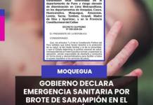 NACIONAL | GOBIERNO DECLARA EMERGENCIA SANITARIA POR BROTE DE SARAMPIÓN EN EL PERÚ.