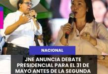 NACIONAL | JNE ANUNCIA DEBATE PRESIDENCIAL PARA EL 31 DE MAYO ANTES DE LA SEGUNDA VUELTA.