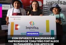 MOQUEGUA | CON ESFUERZO Y MADRUGADAS EMPRENDEDOR TORATEÑO FORTALECE SU PANADERÍA CON APOYO DE SOUTHERN PERÚ.