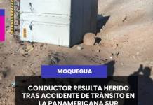 MOQUEGUA | CONDUCTOR RESULTA HERIDO TRAS ACCIDENTE DE TRÁNSITO EN LA PANAMERICANA SUR.