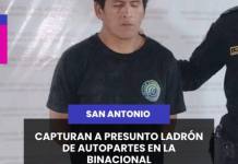 MOQUEGUA | CAPTURAN A PRESUNTO LADRÓN DE AUTOPARTES EN LA BINACIONAL.