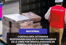 NACIONAL | CONTRALORÍA DETERMINA RESPONSABILIDAD EN 10 FUNCIONARIOS DE LA ONPE POR IRREGULARIDADES EN PRIMERA VUELTA ELECTORAL.