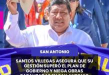SAN ANTONIO | SANTOS VILLEGAS ASEGURA QUE SU GESTIÓN SUPERÓ EL PLAN DE GOBIERNO Y NIEGA OBRAS PARALIZADAS EN SAN ANTONIO.