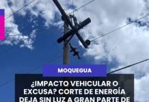 MOQUEGUA | ¿IMPACTO VEHICULAR O EXCUSA? CORTE DE ENERGÍA DEJA SIN LUZ A GRAN PARTE DE MOQUEGUA.