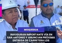 MOQUEGUA | INAUGURAN IMPORTANTE VÍA EN SAN ANTONIO Y ANUNCIAN PRÓXIMA ENTREGA DE CARRETERA LOS ÁNGELES – YACANGO.
