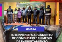 JULIACA | INTERVIENEN CARGAMENTO DE COMBUSTIBLE EN MEDIO DE ENFRENTAMIENTO.