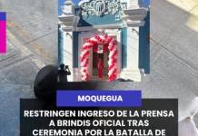 MOQUEGUA | RESTRINGEN INGRESO DE LA PRENSA A BRINDIS OFICIAL TRAS CEREMONIA POR LA BATALLA DE ARICA.