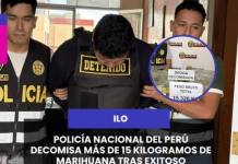 ILO | POLICÍA NACIONAL DEL PERÚ DECOMISA MÁS DE 15 KILOGRAMOS DE MARIHUANA TRAS EXITOSO OPERATIVO DE INTELIGENCIA EN ILO.