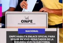 NACIONAL | ONPE HABILITA ENLACE OFICIAL PARA SEGUIR EN VIVO RESULTADOS DE LA SEGUNDA VUELTA ELECTORAL.