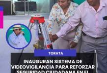 TORATA | INAUGURAN SISTEMA DE VIDEOVIGILANCIA PARA REFORZAR SEGURIDAD CIUDADANA EN EL DISTRITO.