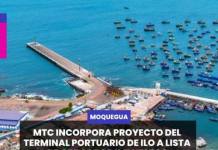 ILO | MTC INCORPORA PROYECTO DEL TERMINAL PORTUARIO DE ILO A LISTA DE OBRAS POR IMPUESTOS.