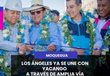 MOQUEGUA | LOS ÁNGELES YA SE UNE CON YACANGO A TRAVÉS DE AMPLIA VÍA ASFALTADA.