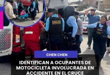 MOQUEGUA | IDENTIFICAN A OCUPANTES DE MOTOCICLETA INVOLUCRADA EN ACCIDENTE EN EL CRUCE TOQUEPALA.