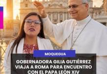 MOQUEGUA | GOBERNADORA GILIA GUTIÉRREZ VIAJA A ROMA PARA ENCUENTRO CON EL PAPA LEÓN XIV.