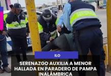ILO | SERENAZGO AUXILIA A MENOR HALLADA EN PARADERO DE PAMPA INALÁMBRICA.