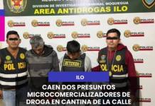 ILO I CAEN DOS PRESUNTOS MICROCOMERCIALIZADORES DE DROGA EN CANTINA DE LA CALLE FERROCARRIL.