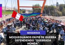 MOQUEGUA | MOQUEGUANOS EN PIE DE GUERRA DEFENDIENDO "QUEBRADA HONDA".