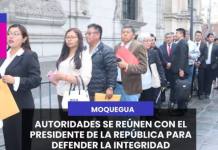 MOQUEGUA | AUTORIDADES SE REÚNEN CON EL PRESIDENTE DE LA REPÚBLICA PARA DEFENDER LA INTEGRIDAD TERRITORIAL DE QUEBRADA HONDA.