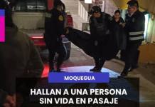 MOQUEGUA | HALLAN A UNA PERSONA SIN VIDA EN PASAJE ALFONSO UGARTE.