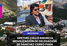 MOQUEGUA | GRETHEL CALLO ANUNCIA MOVILIZACIÓN DE DELEGACIÓN DE SÁNCHEZ CERRO PARA RESPALDAR PROTESTA REGIONAL.