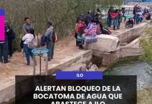 ILO | ALERTAN BLOQUEO DE LA BOCATOMA DE AGUA QUE ABASTECE A ILO.