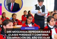 MOQUEGUA | DRE MOQUEGUA REPROGRAMARÁ CLASES PERDIDAS Y CONFIRMA CULMINACIÓN DEL AÑO ESCOLAR EL 18 DE DICIEMBRE.