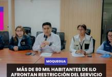 MOQUEGUA | MÁS DE 80 MIL HABITANTES DE ILO AFRONTAN RESTRICCIÓN DEL SERVICIO DE AGUA POR BLOQUEO EN ITE.