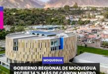 MOQUEGUA | GOBIERNO REGIONAL DE MOQUEGUA RECIBE 14 % MÁS DE CANON MINERO QUE EN TODO EL 2025.