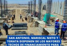 MOQUEGUA | SAN ANTONIO, MARISCAL NIETO Y TORATA DISPONEN DE LOS MAYORES TECHOS DE FINANCIAMIENTO PARA OBRAS POR IMPUESTOS EN MOQUEGUA.