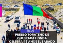 TORATA | PUEBLO TORATEÑO DE QUEBRADA HONDA CELEBRA 48 AÑOS EL SÁBADO 18 DE JULIO.