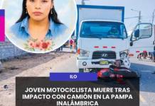 ILO | JOVEN MOTOCICLISTA MUERE TRAS IMPACTO CON CAMIÓN EN LA PAMPA INALÁMBRICA.